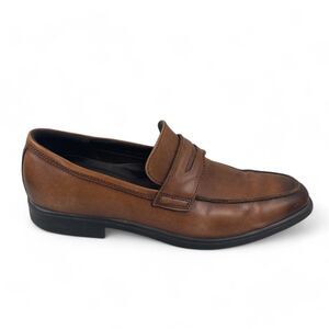 Ecco Men's Melbourne Penny Loafer US 11 Leather Brown Dress Shoes Office Preppy